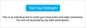 Test Your Webcam button